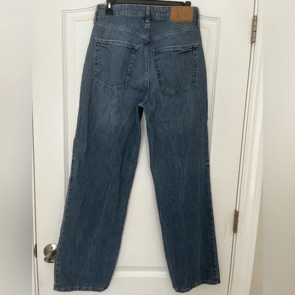 H&M &Denim Ultra High Rise Wide Leg Baggy Fit Jeans, Size 8 - Picture 4 of 11